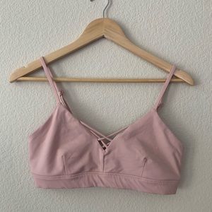 Alo yoga interlace sports bra pink L